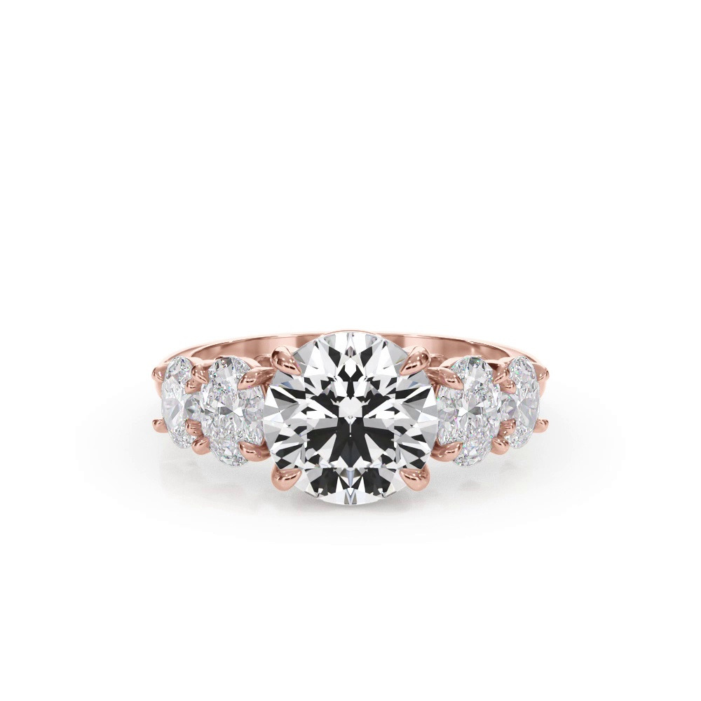 360 degree view of Bellora Graduated Oval Engagement Ring
