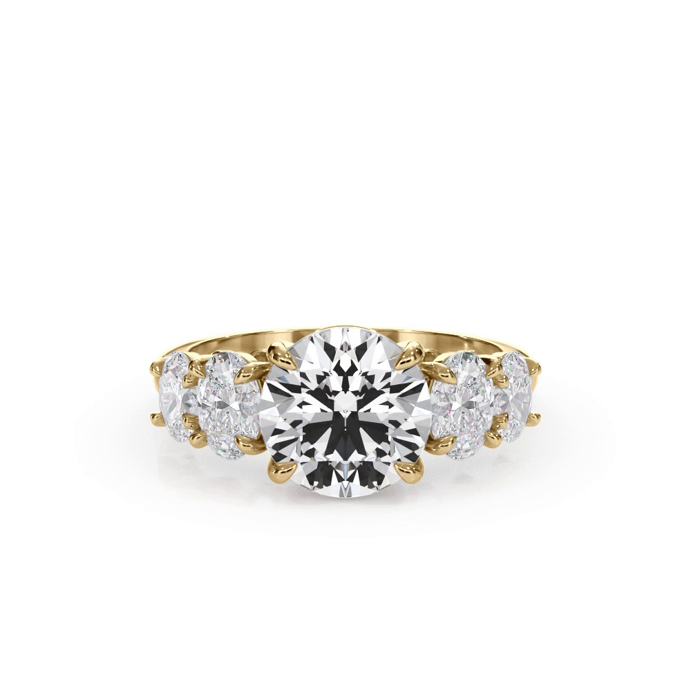 360 degree view of Bellora Graduated Oval Engagement Ring