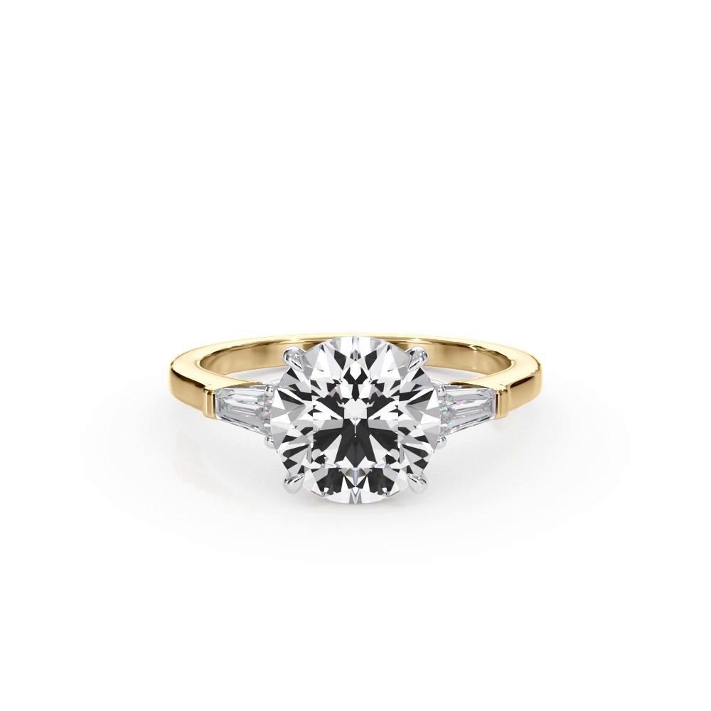 360 degree view of Bellora Petite Tapered Baguette Engagement Ring