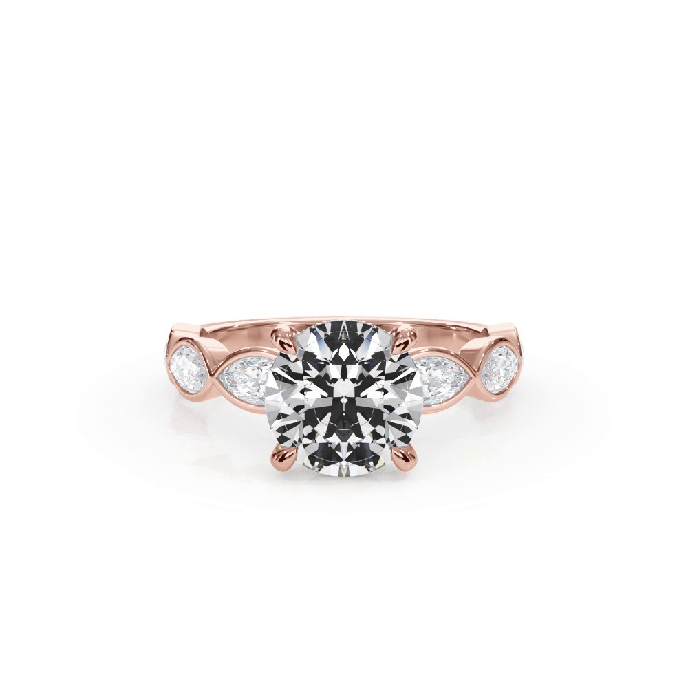 360 degree view of Bellora Marquise Bezel Hidden Halo Engagement Ring
