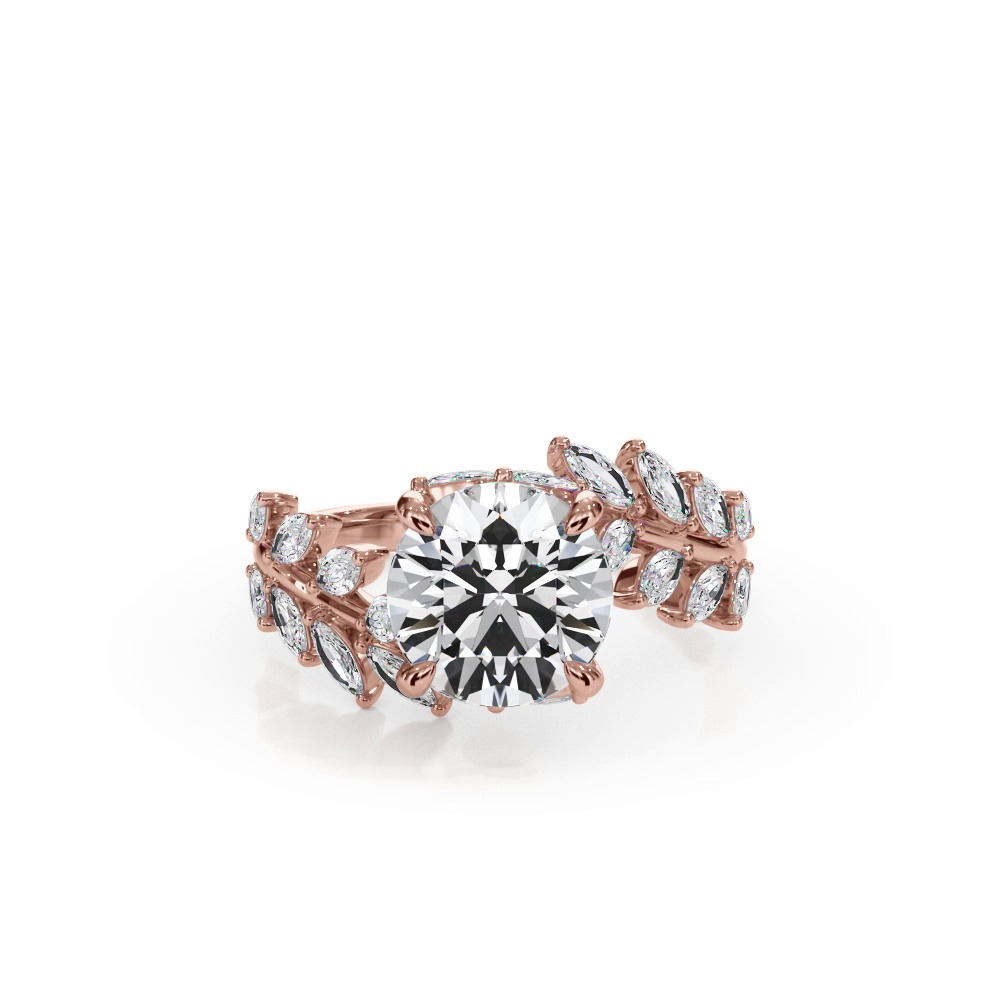 360 degree view of Veraison Marquise Vine Engagement Ring