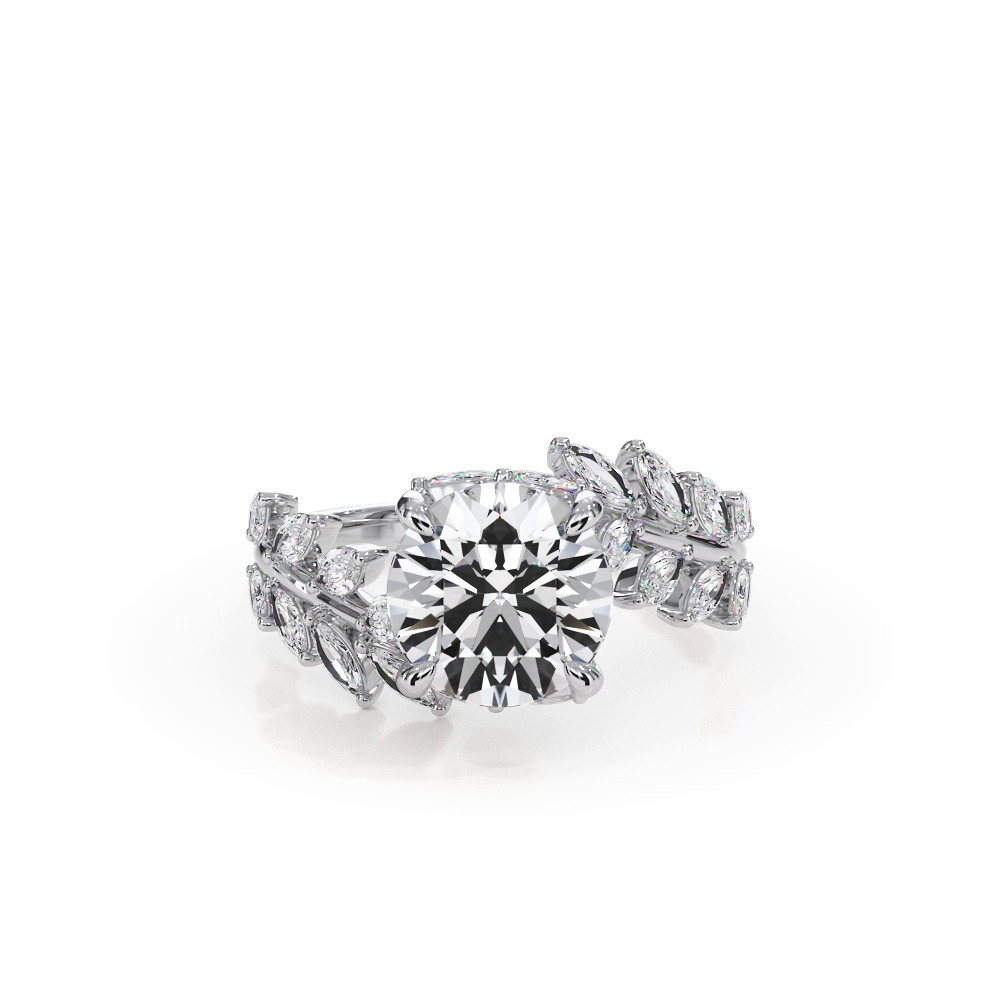 360 degree view of Veraison Marquise Lab Vine Engagement Ring