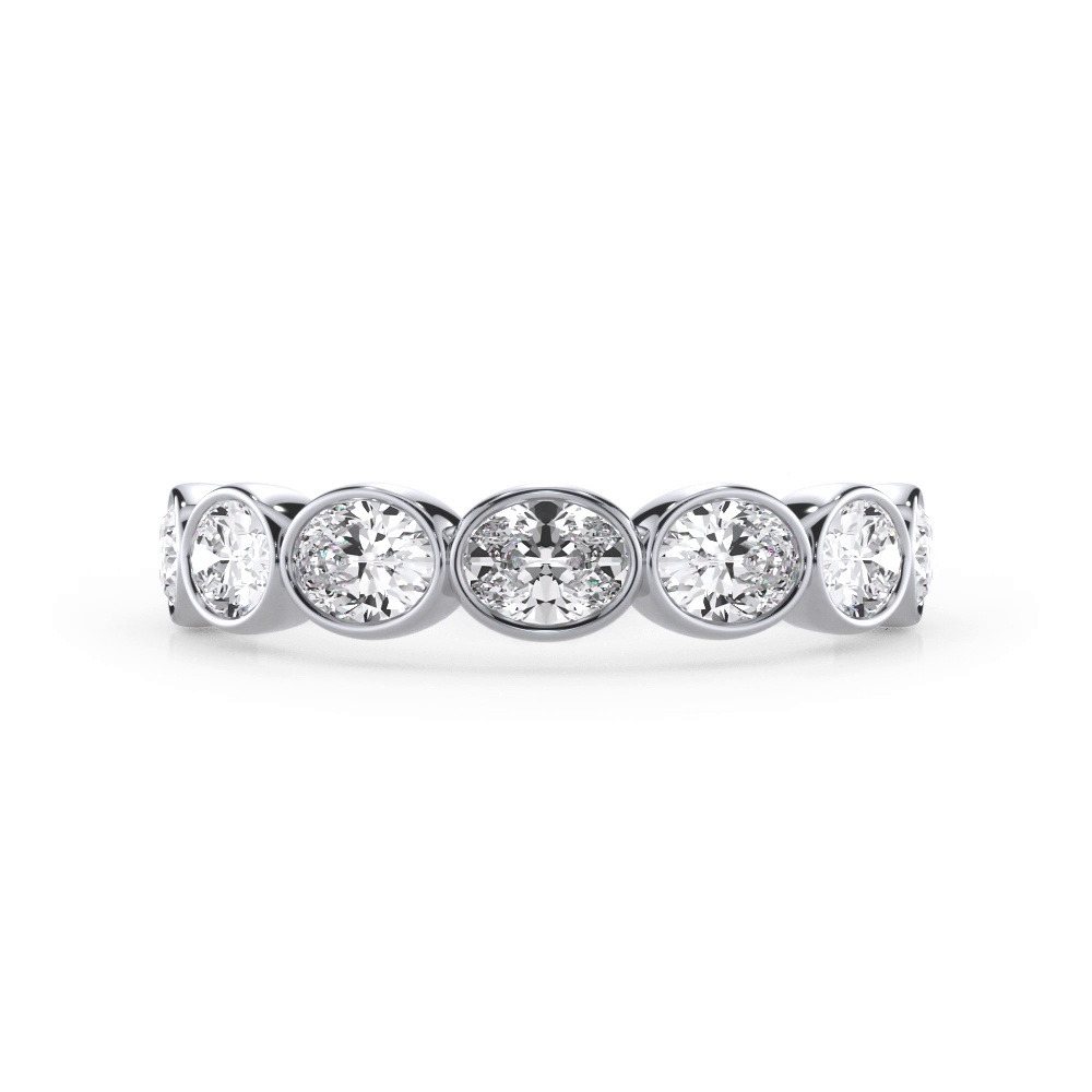 360 degree view of Bellora Oval Diamond Bezel Band
