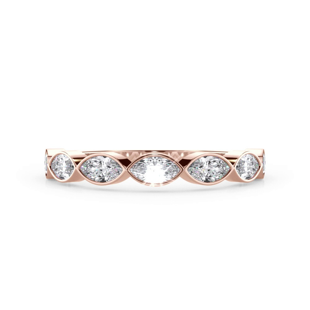 360 degree view of Bellora Marquise Diamond Bezel Band