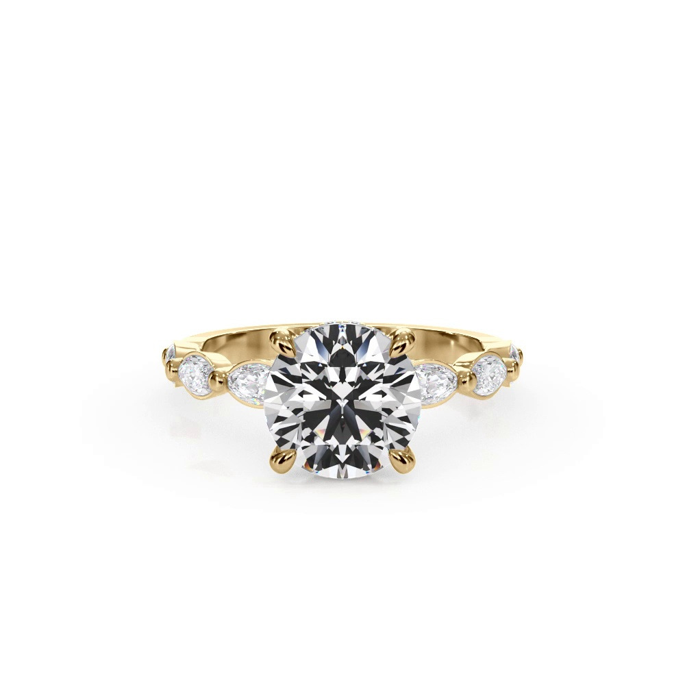 360 degree view of Bellora Marquise Diamond Hidden Halo Engagement Ring