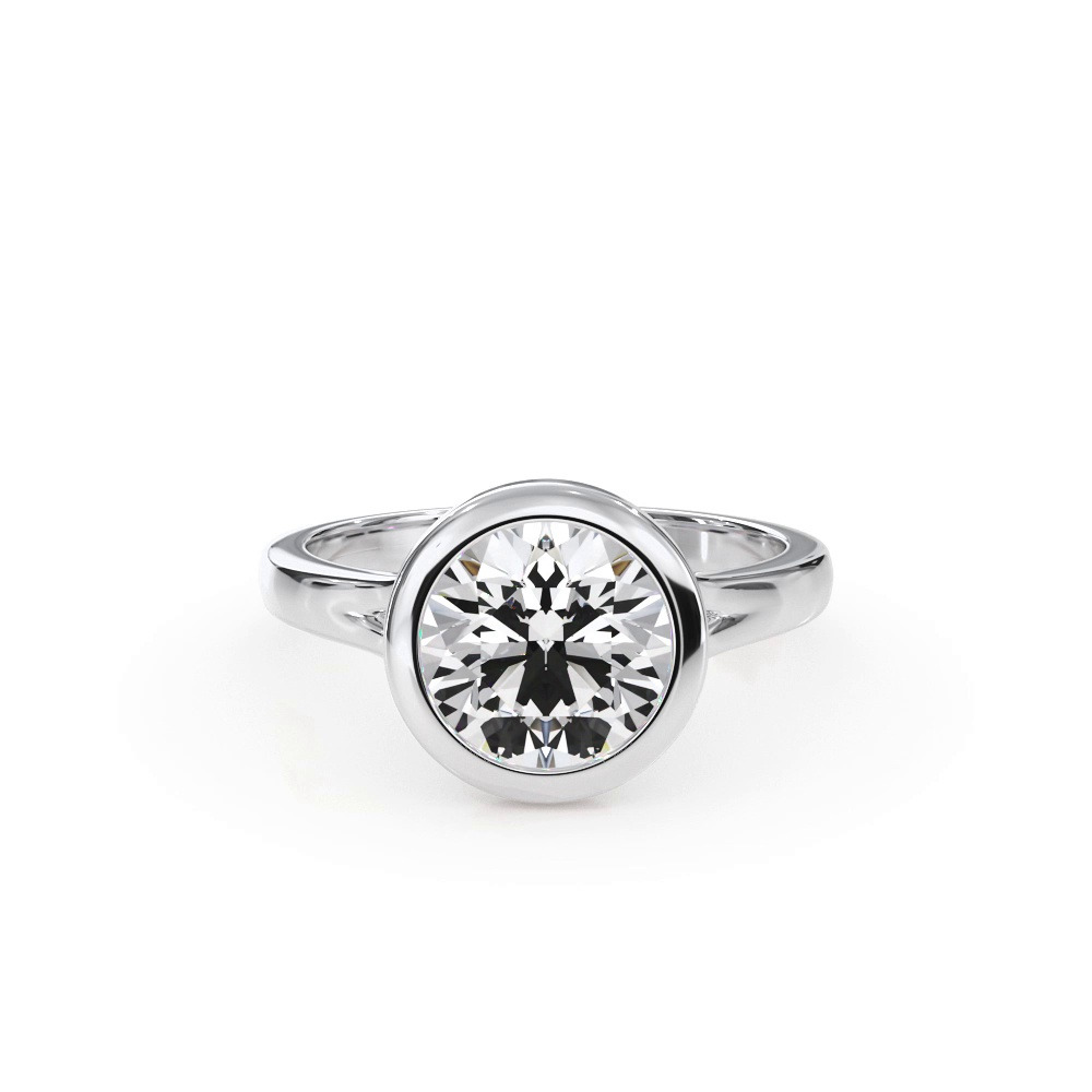 360 degree view of Bellora Cathedral Bezel Engagement Ring