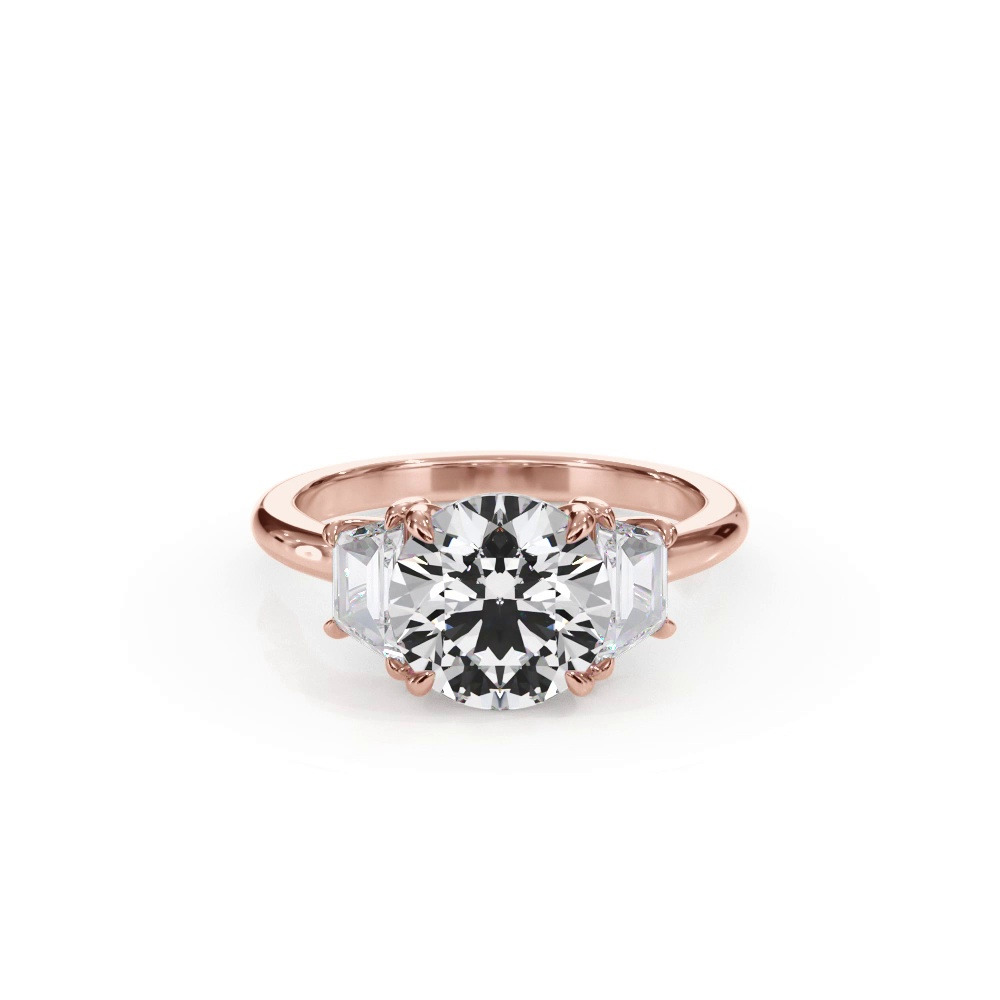 360 degree view of Eclipse Trapezoid Lab Engagement Ring