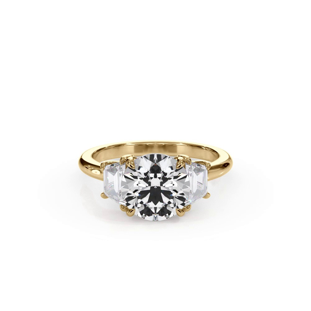 360 degree view of Eclipse Trapezoid Lab Engagement Ring