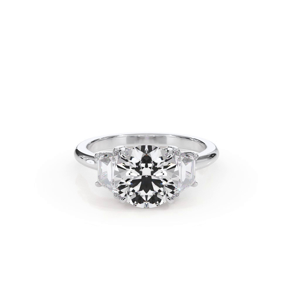 360 degree view of Eclipse Trapezoid Lab Engagement Ring