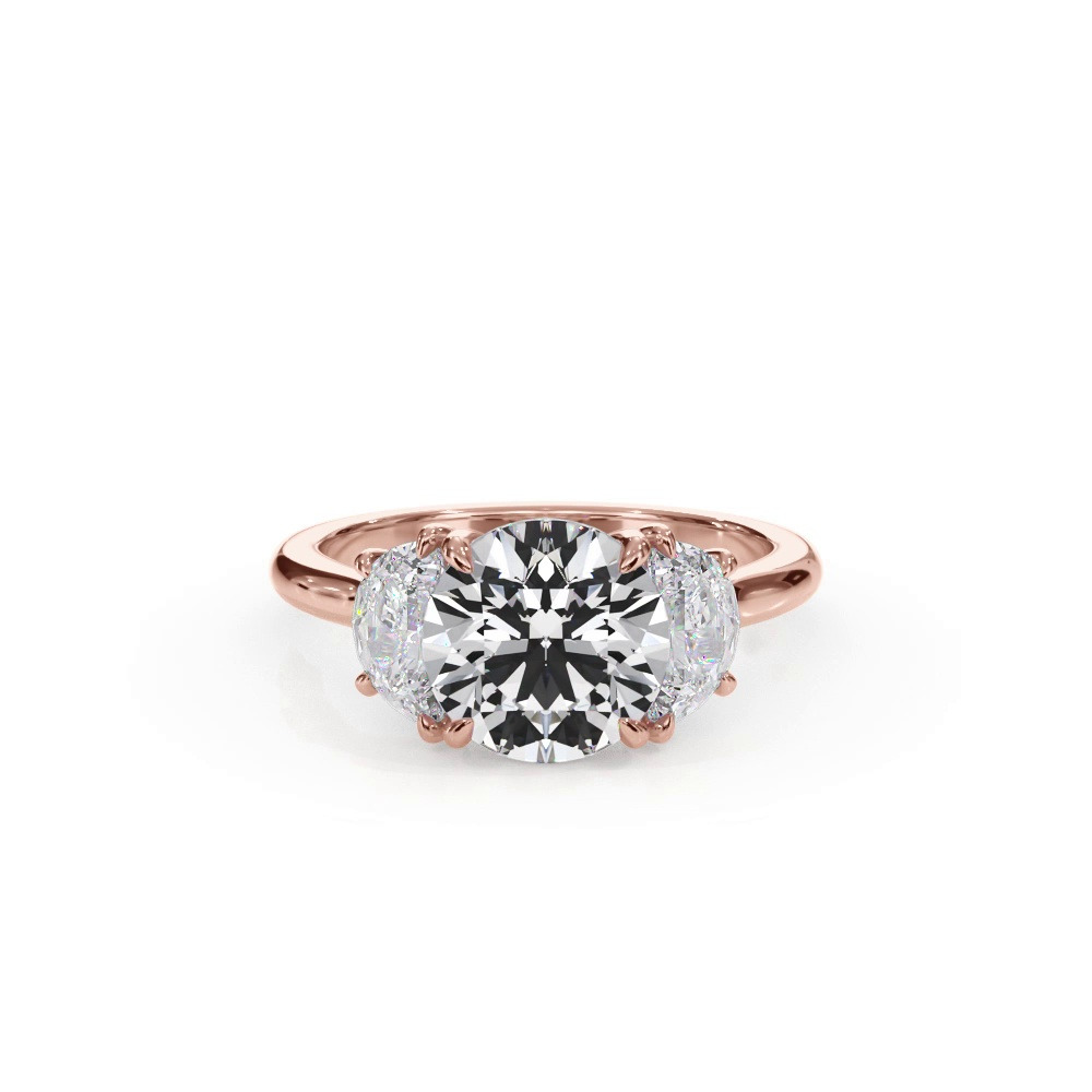 360 degree view of Eclipse Half-Moon Diamond Engagement Ring