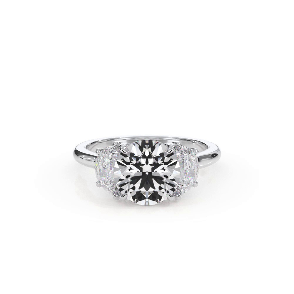 360 degree view of Eclipse Half-Moon Lab Engagement Ring