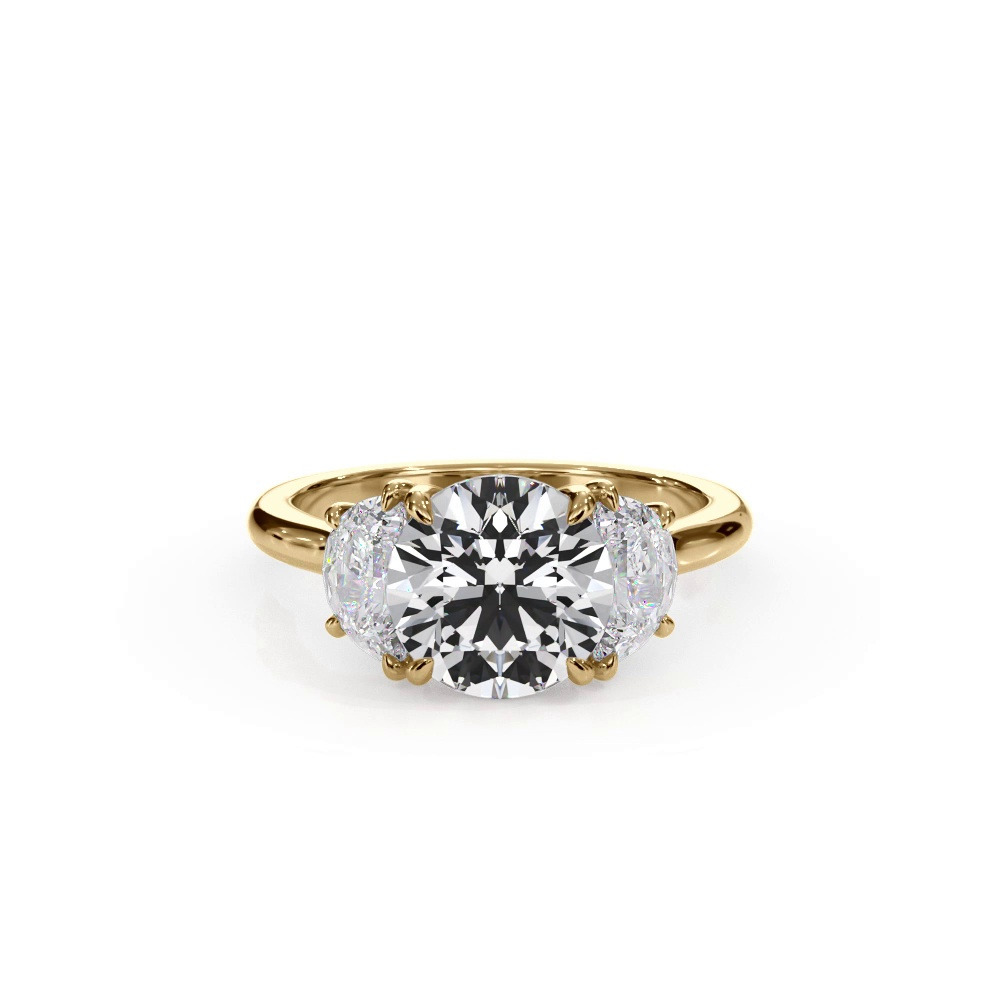 360 degree view of Eclipse Half-Moon Lab Engagement Ring