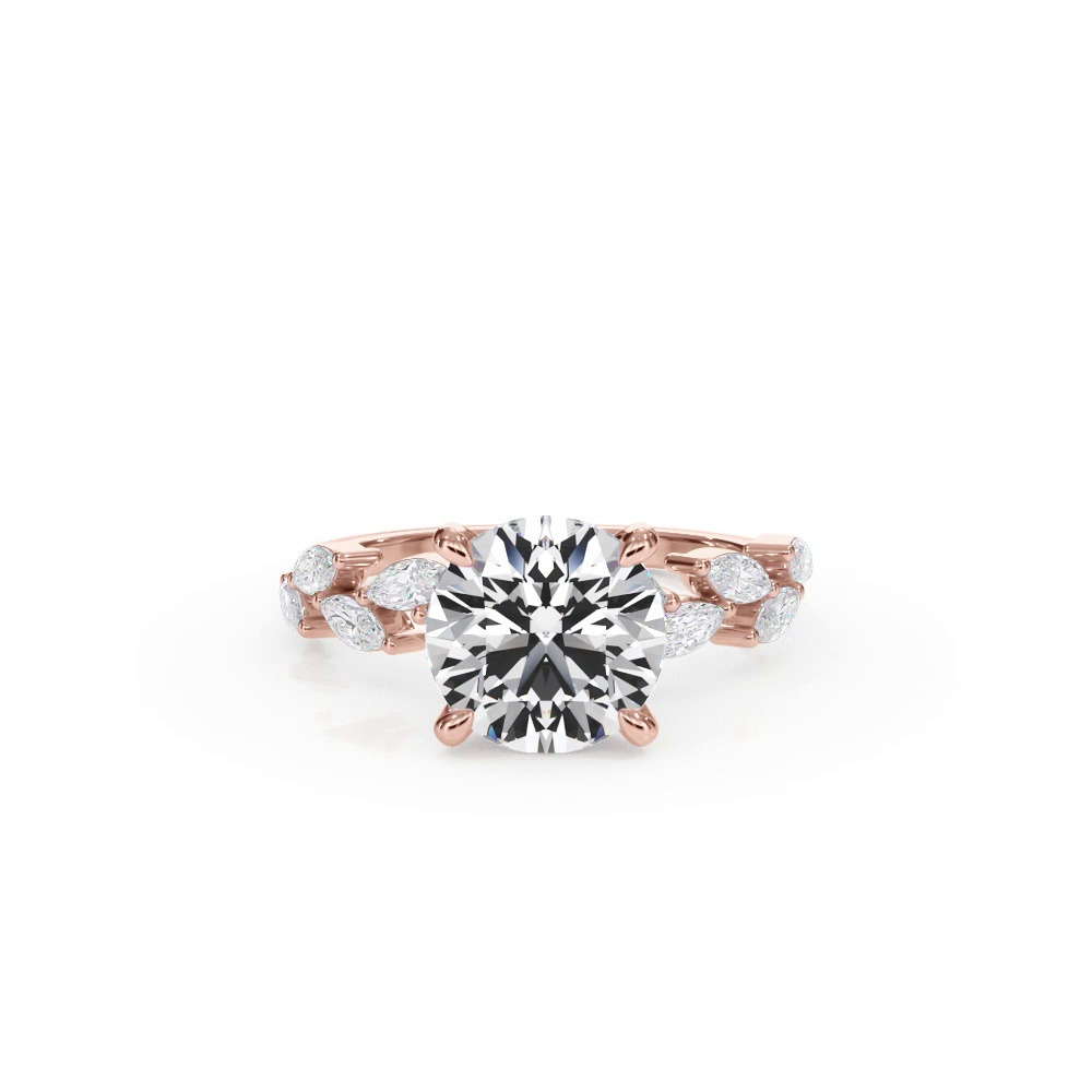 360 degree view of Sylva Angled Marquise Diamond Engagement Ring