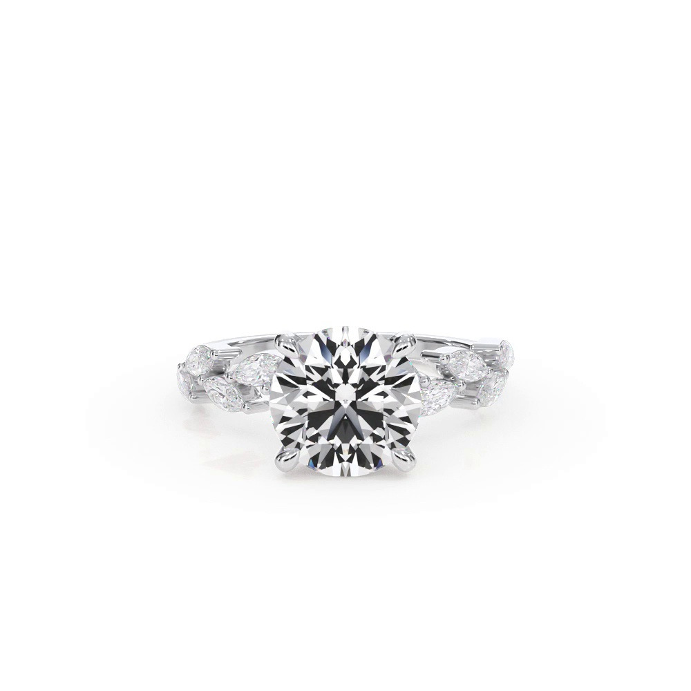 360 degree view of Sylva Angled Marquise Diamond Engagement Ring