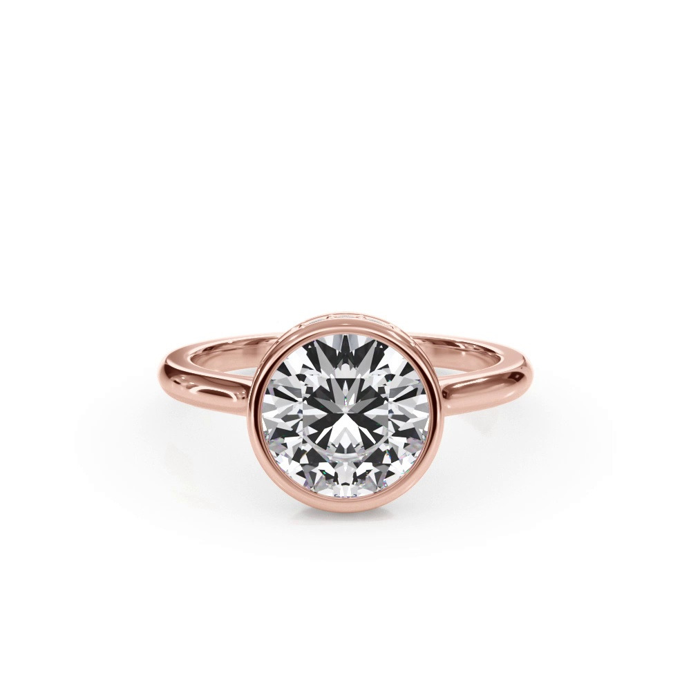 360 degree view of Enigma Bezel Hidden Halo Engagement Ring