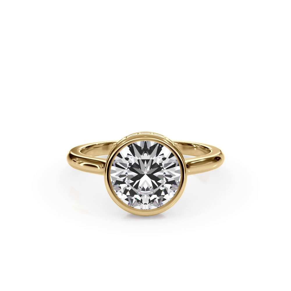 360 degree view of Enigma Bezel Hidden Halo Engagement Ring