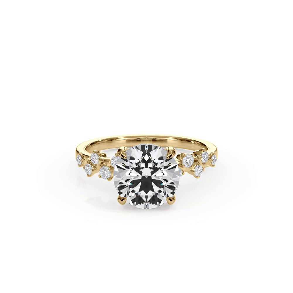 360 degree view of Maris Scattered Diamond Hidden Halo Engagement Ring