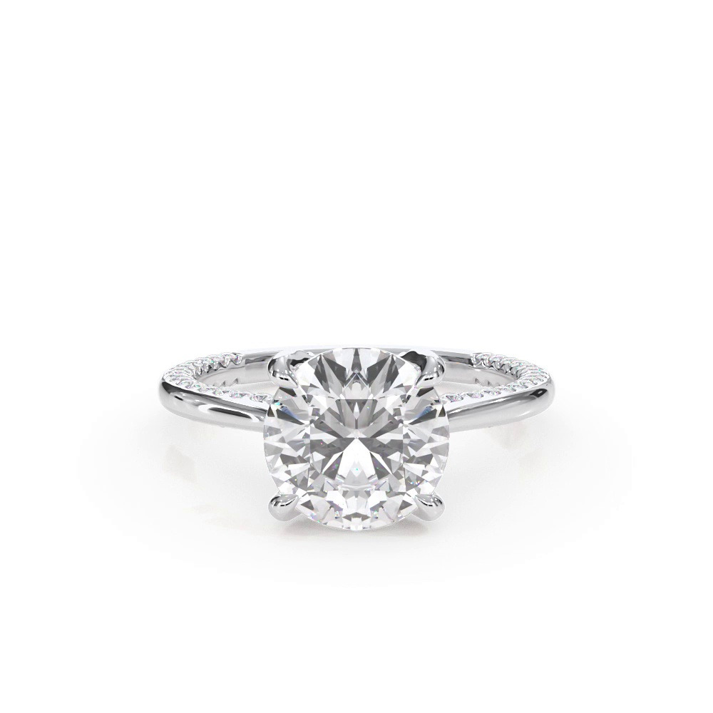 360 degree view of Vespera Pavé Profile Engagement Ring