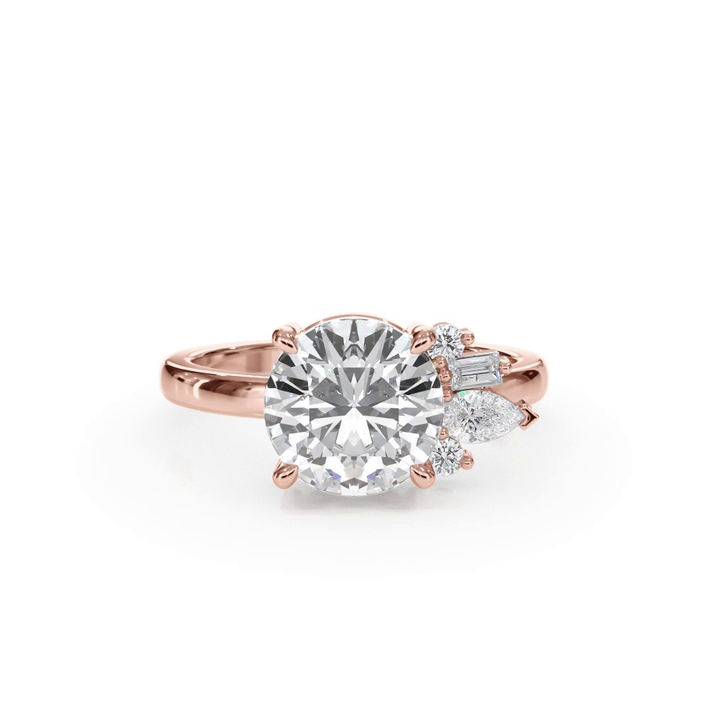 360 degree view of Verana Asymmetrical Diamond Engagement Ring
