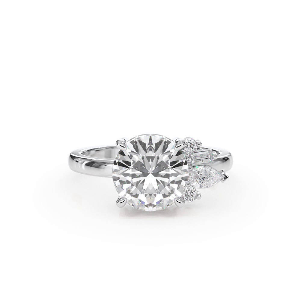 360 degree view of Verana Asymmetrical Diamond Engagement Ring