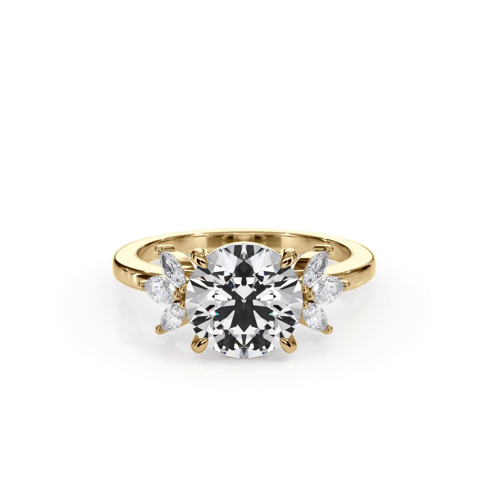 360 degree view of Virelle Marquise Cluster Engagement Ring