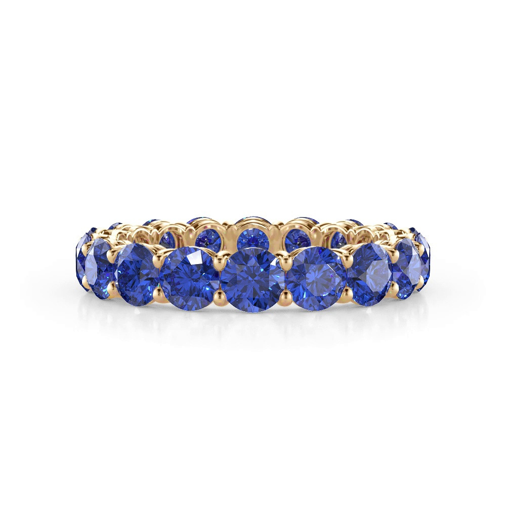 360 degree view of Classic Sapphire Eternity Band