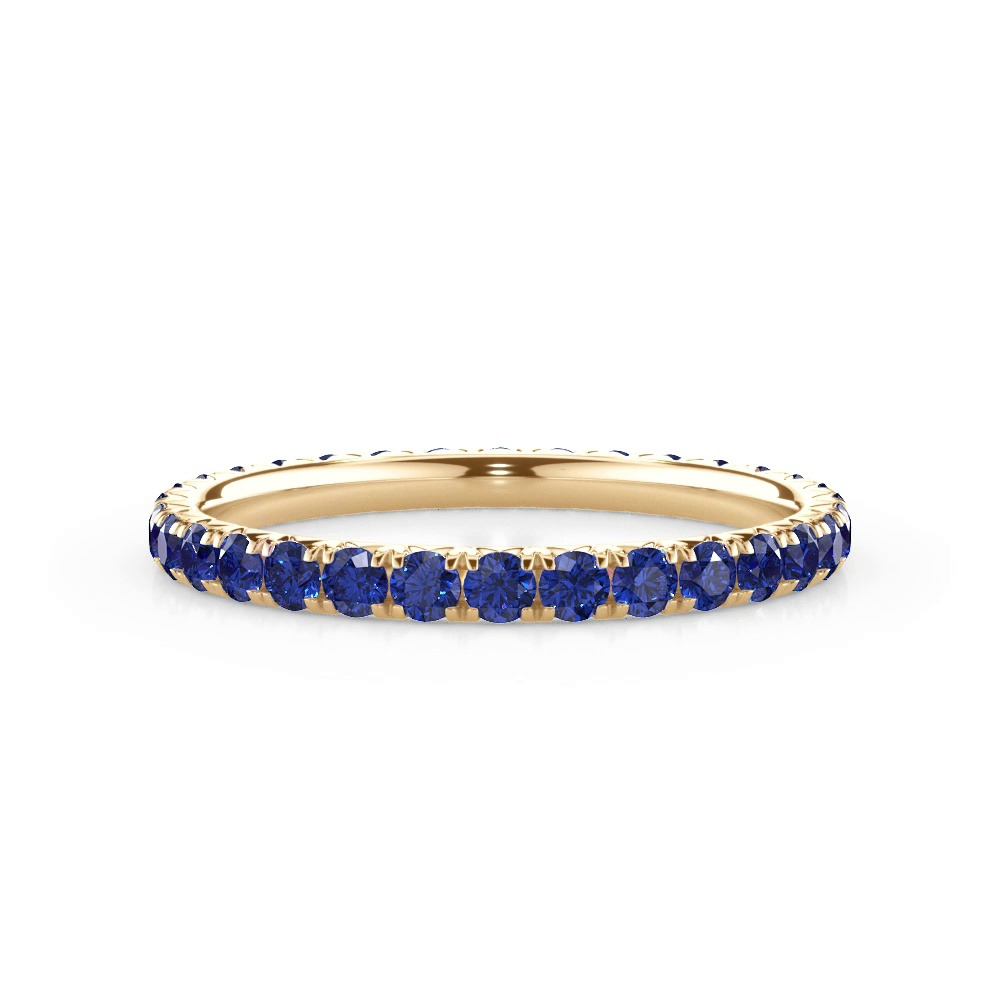 360 degree view of Sapphire Pavé Eternity Band