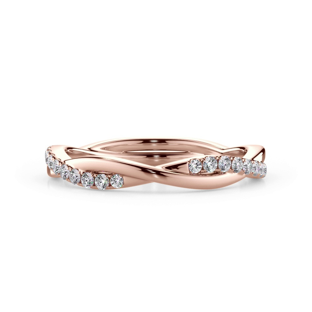 360 degree view of Bellora Pavé Twist Diamond Band