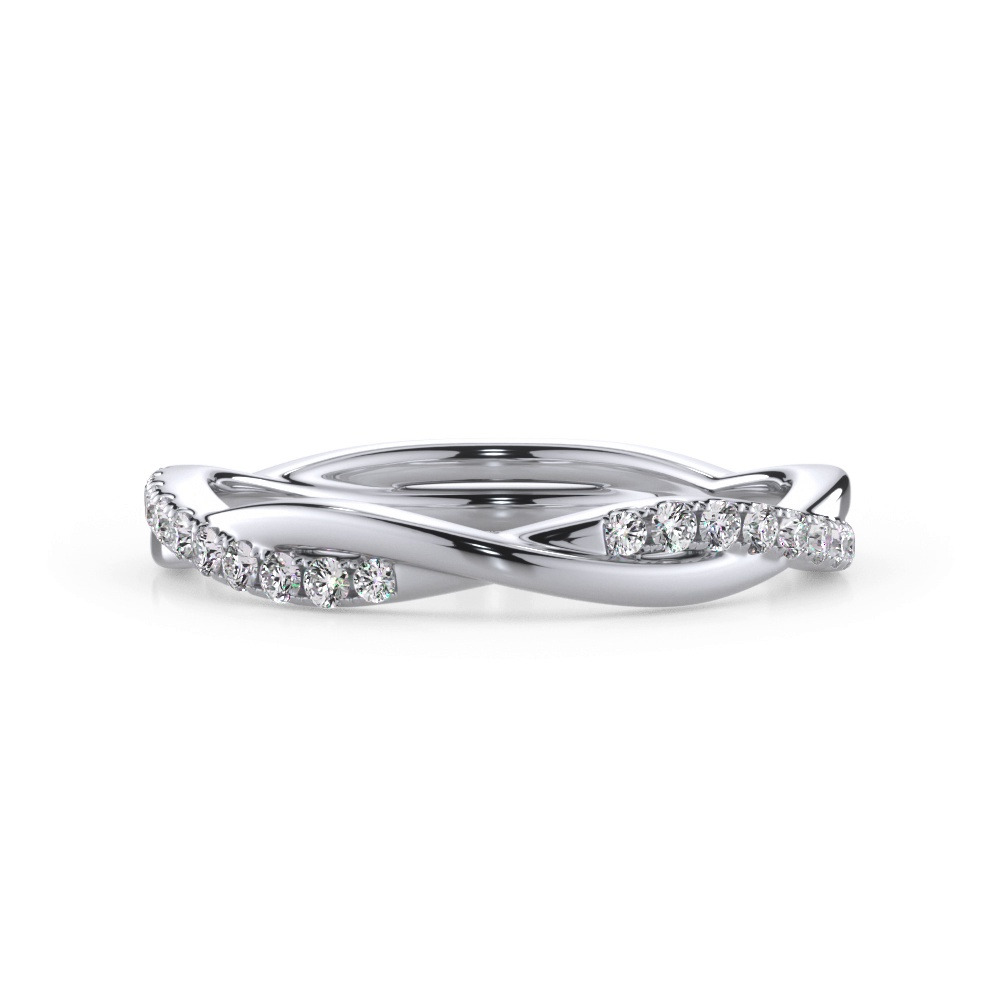 360 degree view of Bellora Pavé Twist Lab Diamond Band