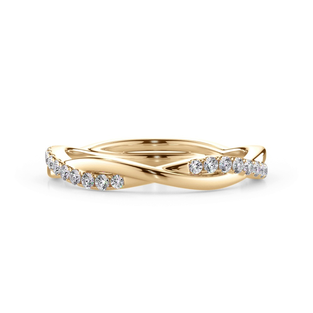 360 degree view of Bellora Pavé Twist Diamond Band