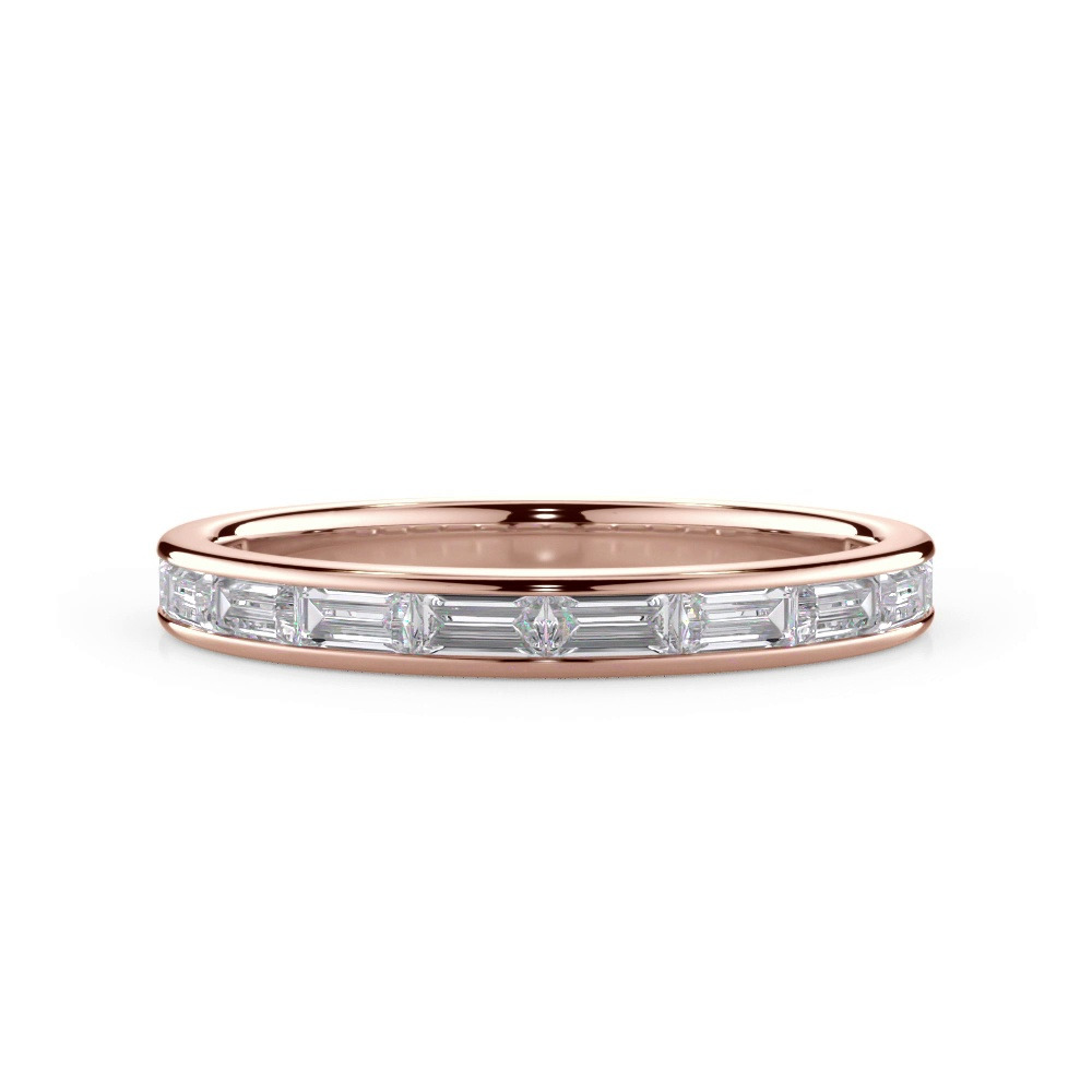 360 degree view of Bellora Channel-Set Lab Baguette Band