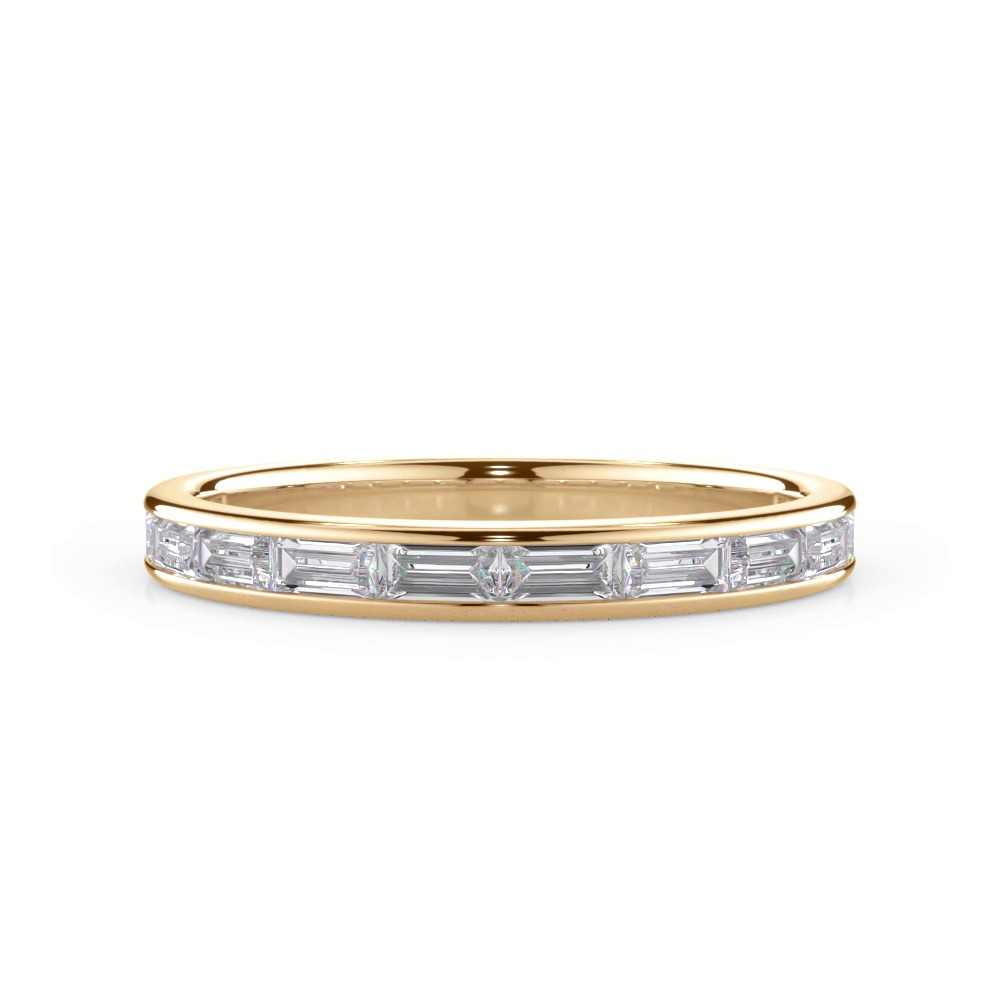 360 degree view of Bellora Channel-Set Lab Baguette Band