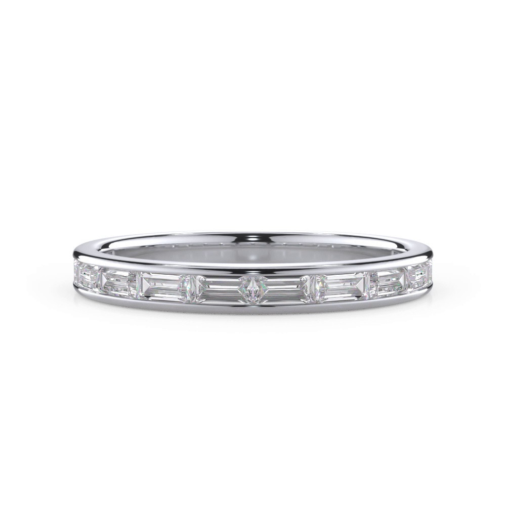 360 degree view of Bellora Channel-Set Baguette Band