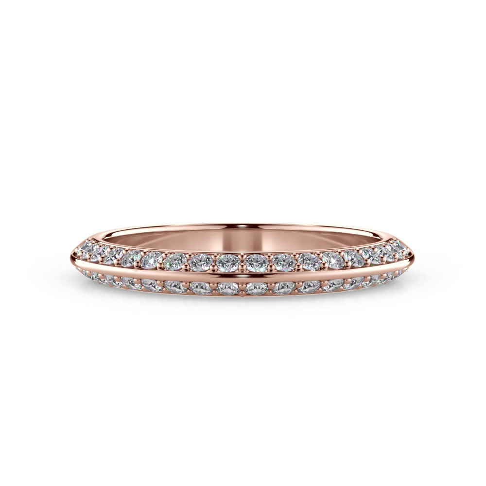360 degree view of Bellora Knife-Edge Pavé Band