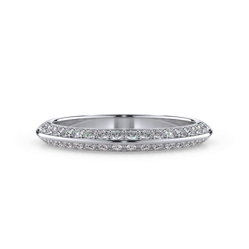 360 degree view of Bellora Knife-Edge Pavé Band
