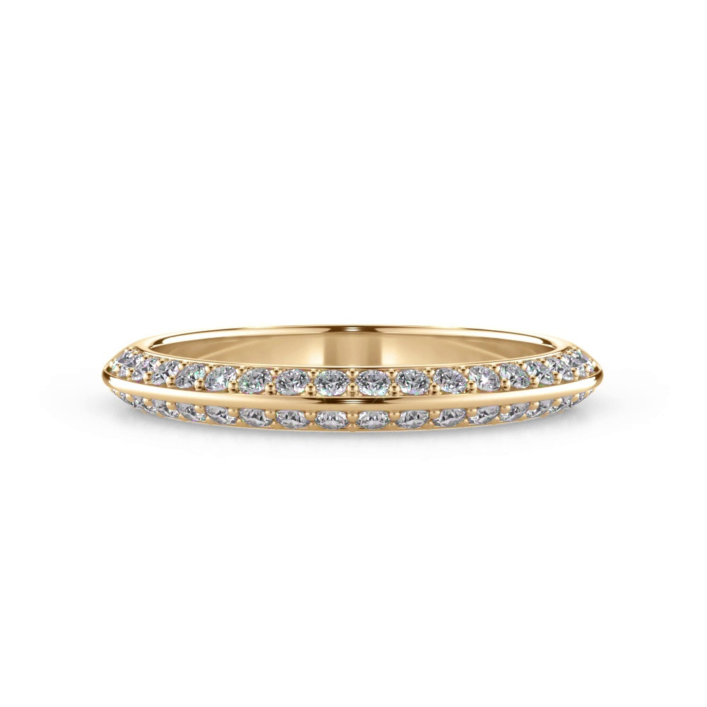 360 degree view of Bellora Knife-Edge Pavé Band