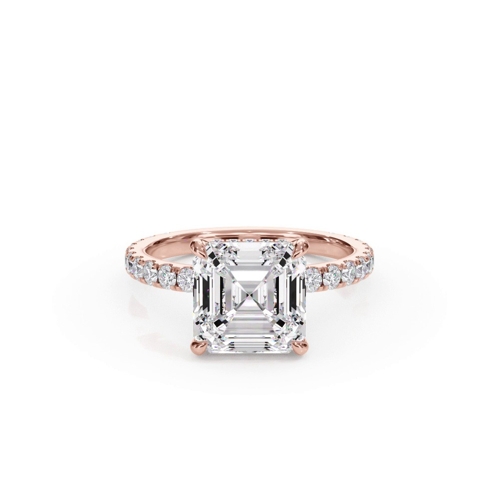 360 degree view of Bellora Pavé Hidden Halo Lab Engagement Ring (2mm)