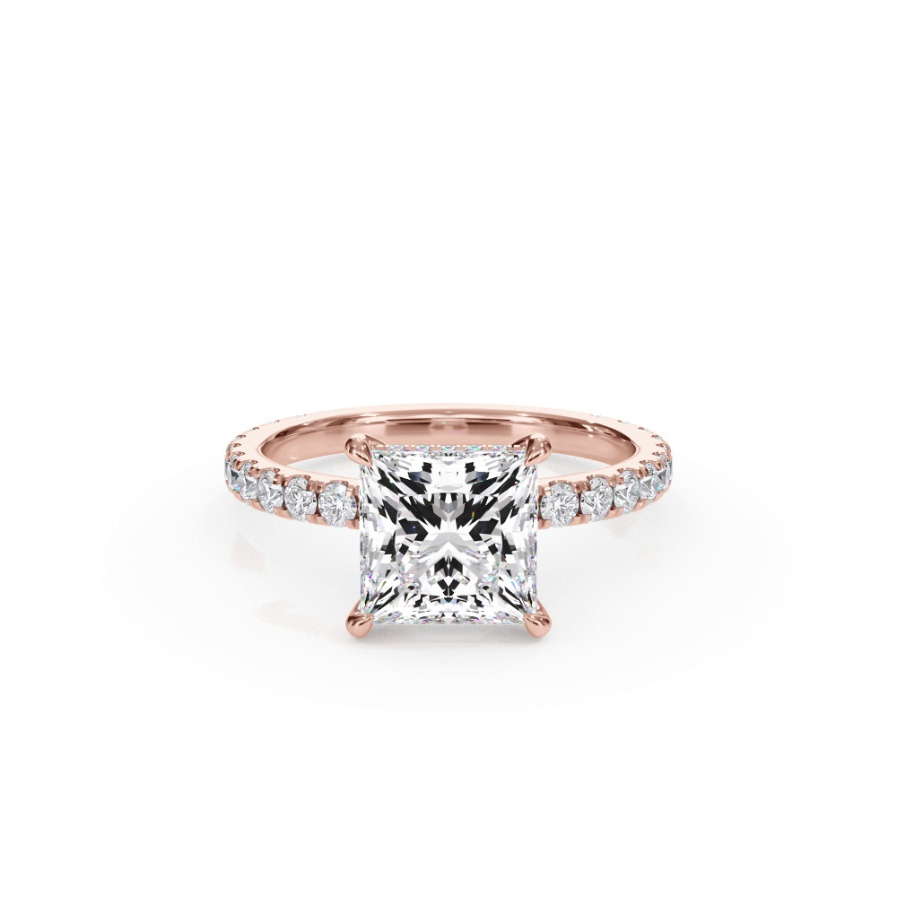 360 degree view of Bellora Pavé Hidden Halo Engagement Ring (2mm)