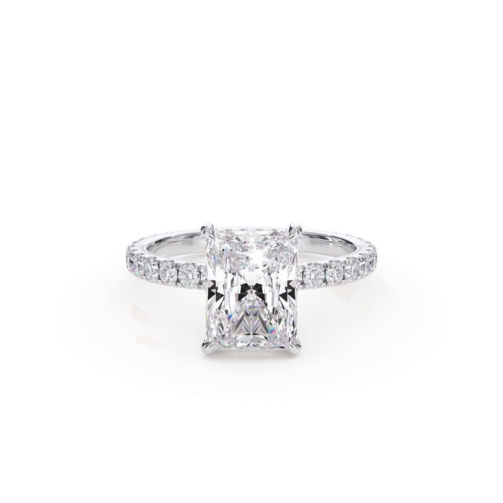 360 degree view of Bellora Pavé Hidden Halo Lab Engagement Ring (2mm)