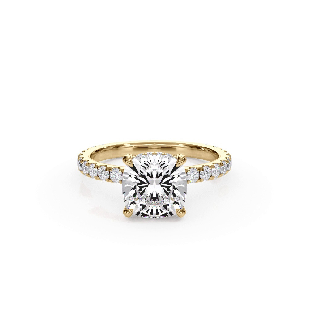 360 degree view of Bellora Pavé Hidden Halo Engagement Ring (2mm)