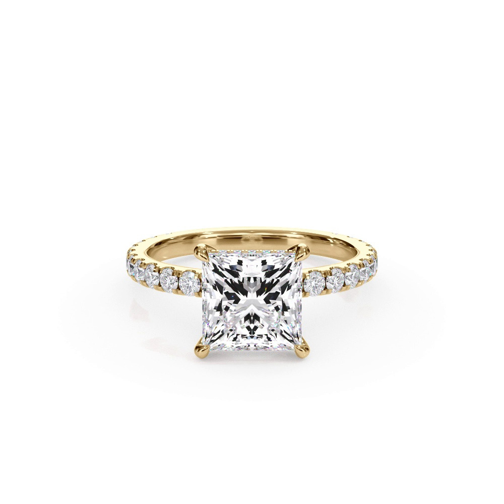 360 degree view of Bellora Pavé Hidden Halo Engagement Ring (2mm)