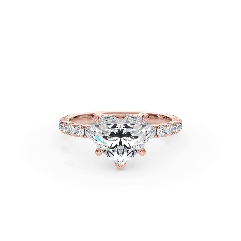 360 degree view of Bellora Pavé Hidden Halo Lab Engagement Ring (2mm)
