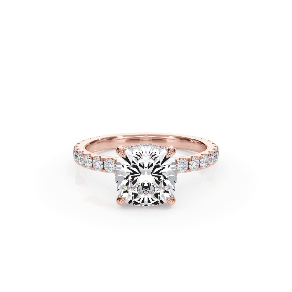 360 degree view of Bellora Pavé Hidden Halo Engagement Ring (2mm)