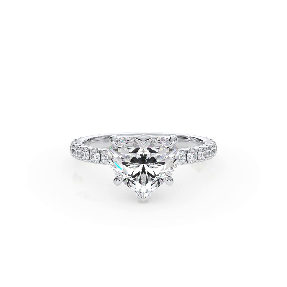 360 degree view of Bellora Pavé Hidden Halo Lab Engagement Ring (2mm)