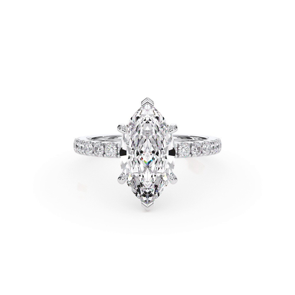 360 degree view of Bellora Pavé Hidden Halo Engagement Ring (2mm)