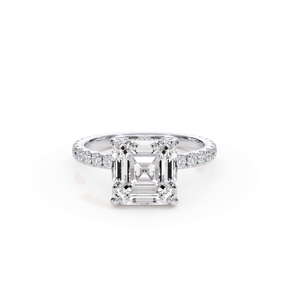 360 degree view of Bellora Pavé Hidden Halo Engagement Ring (2mm)