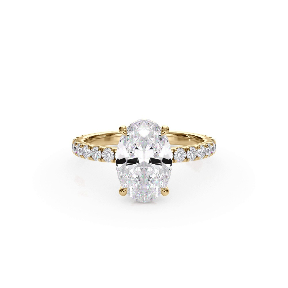 360 degree view of Bellora Pavé Hidden Halo Engagement Ring (2mm)