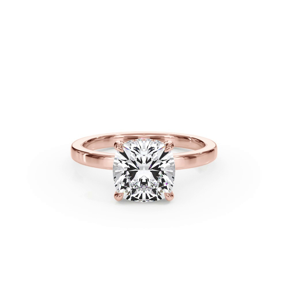 360 degree view of Bellora Hidden Halo Lab Engagement Ring (2mm)