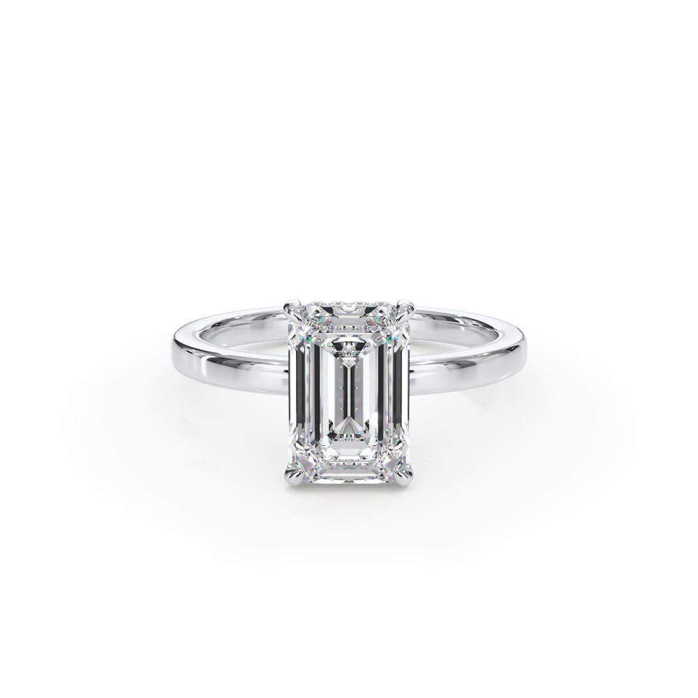 360 degree view of Bellora Hidden Halo Lab Engagement Ring (2mm)