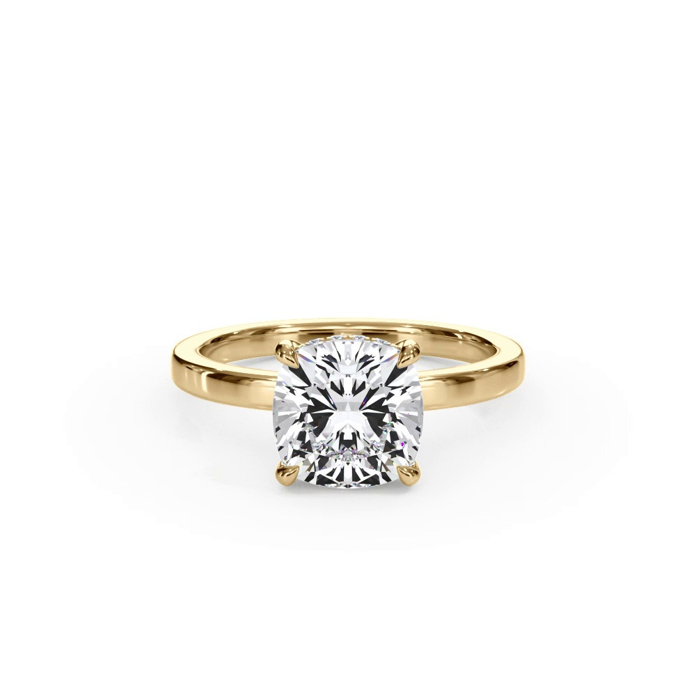 360 degree view of Bellora Hidden Halo Lab Engagement Ring (2mm)